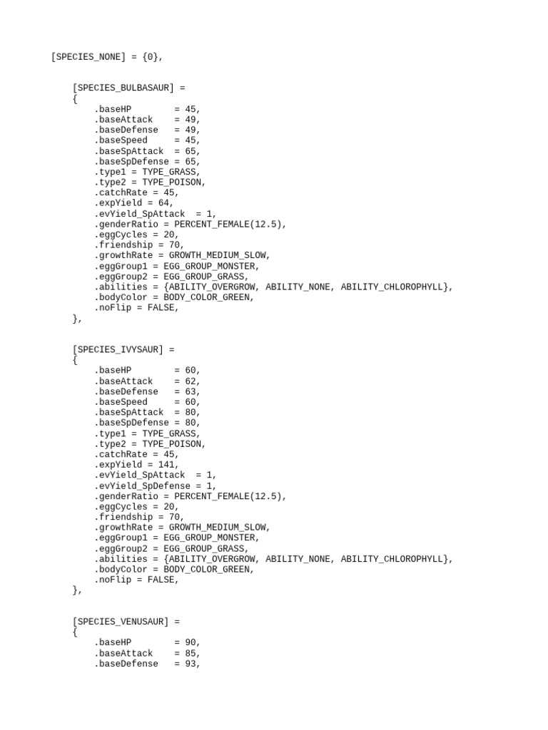 Stats Base, Tipos y Habilidades de Todos Los Pokemon | PDF