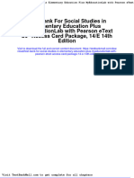 Test Bank For Social Studies in Elementary Education Plus Myeducationlab With Pearson Etext Access Card Package 14 e 14th Edition