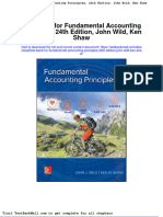 Test Bank For Fundamental Accounting Principles 24th Edition John Wild Ken Shaw