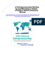 International Entrepreneurship Starting Developing and Managing A Global Venture 3rd Edition Hisrich Solutions Manual