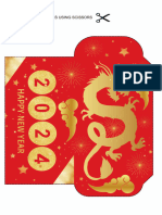 Gold Red Festive Chinese New Year 2024 Money Envelope Document (A4 Portrait)