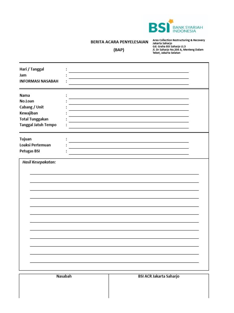 Form Bap | PDF