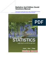 Essential Statistics 2nd Edition Gould Solutions Manual