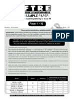 Ftre 2023 Sample Paper Class Viii p1 I.Q.