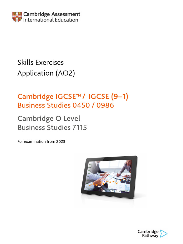 Skills Exercises - Application (AO2) | PDF | Business