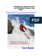 Applied Statistics in Business and Economics 4th Edition Doane Test Bank