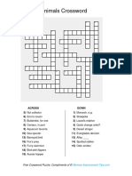 Animal Crossword Puzzle