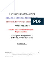 1 Cours Electrocinetique Regime Continu PC S1