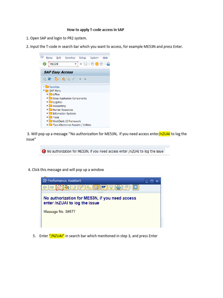 Accessing T-Codes in SAP PR2 | PDF | Business