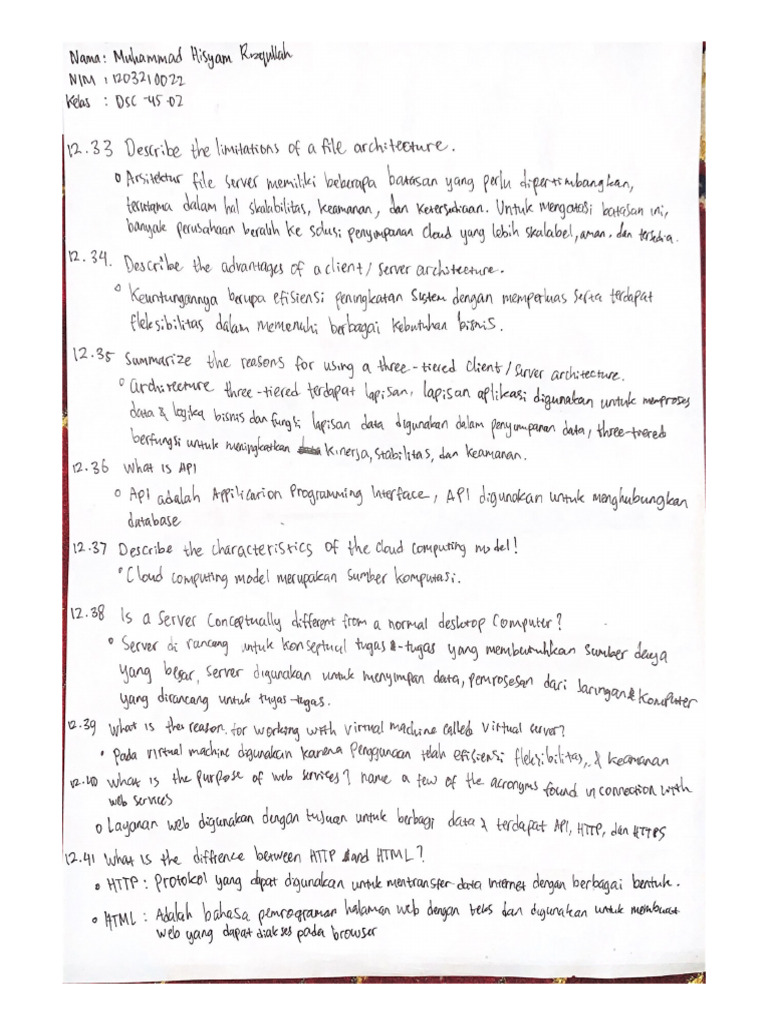 12.35 Summarize The Reasons For Using A Three-Tiered Client Server ...