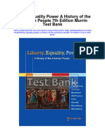 Liberty Equality Power A History of The American People 7th Edition Murrin Test Bank