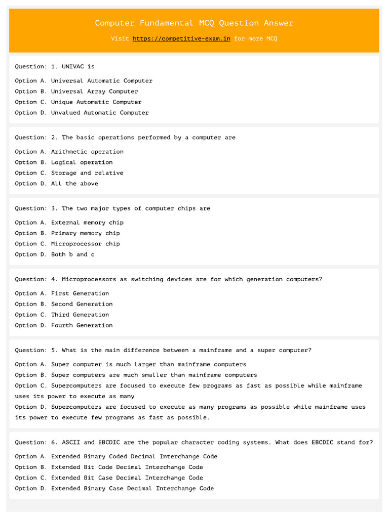 Computer Fundamental | PDF