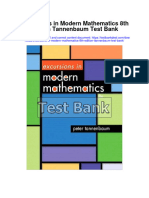 Excursions in Modern Mathematics 8th Edition Tannenbaum Test Bank