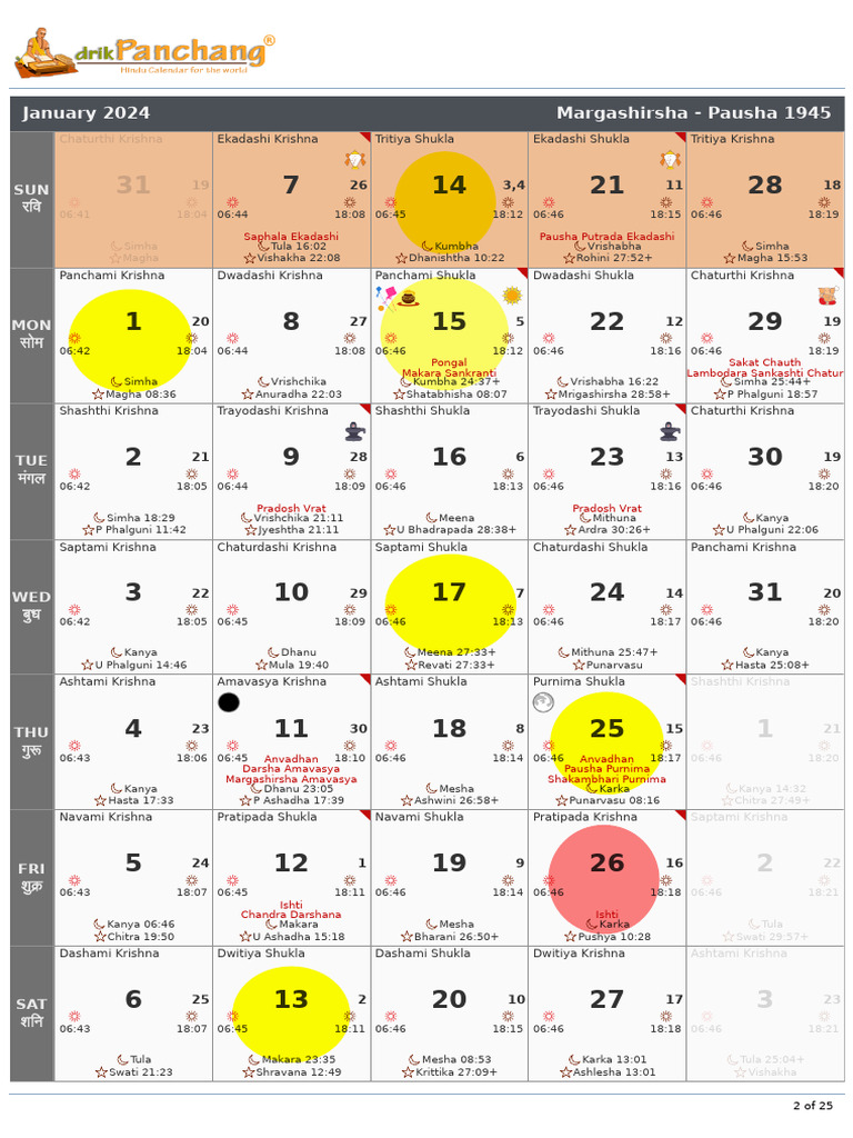 Panchang Calendar New PDF