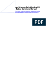 Beginning and Intermediate Algebra 5th Edition Tobey Solutions Manual