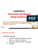 CRELect4 - Conversion and Reactor Sizing