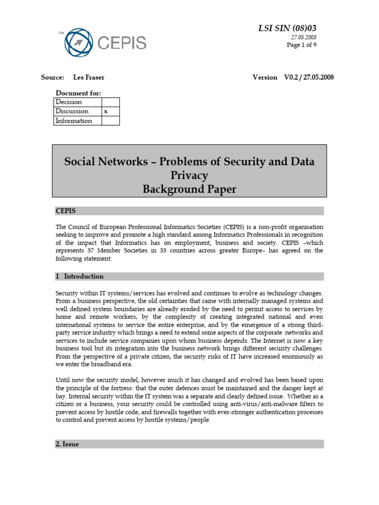 Cepis social network backgroun pdf internet web 2 0