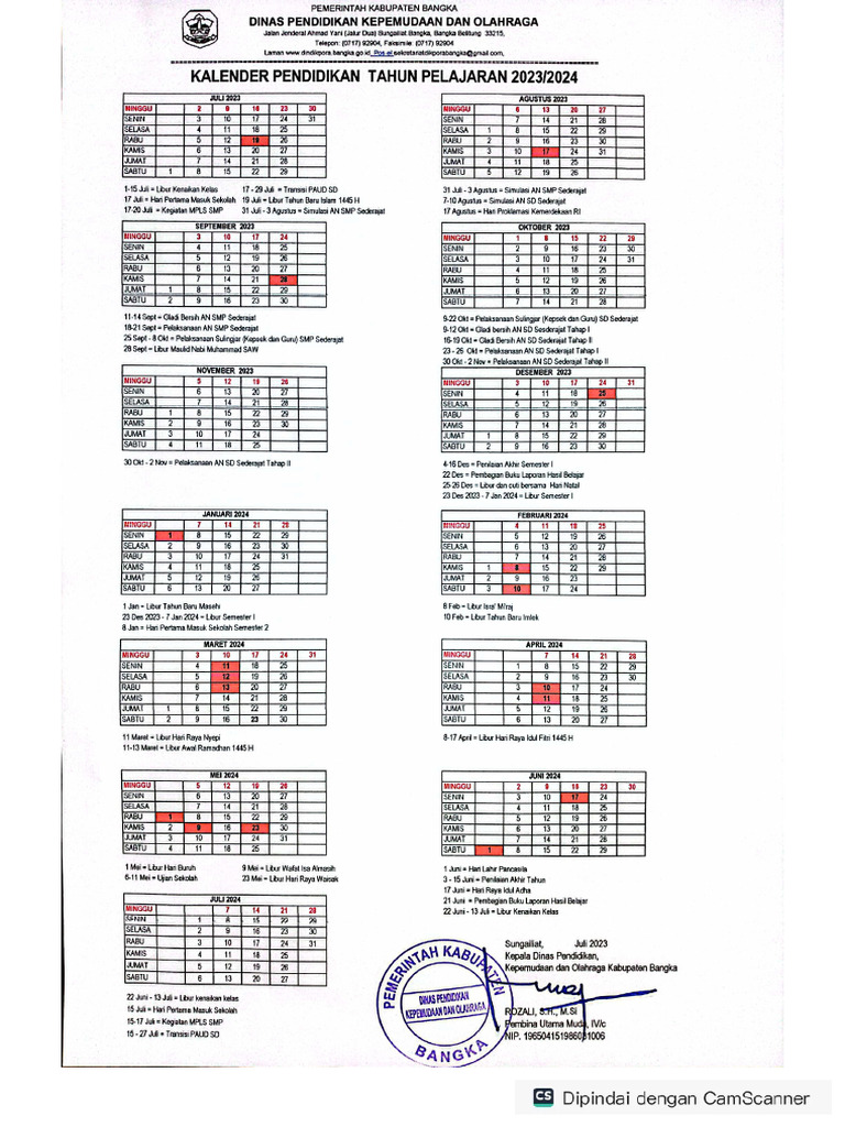 Kalender Pendidikan TH Pel. 2023 2024 PDF