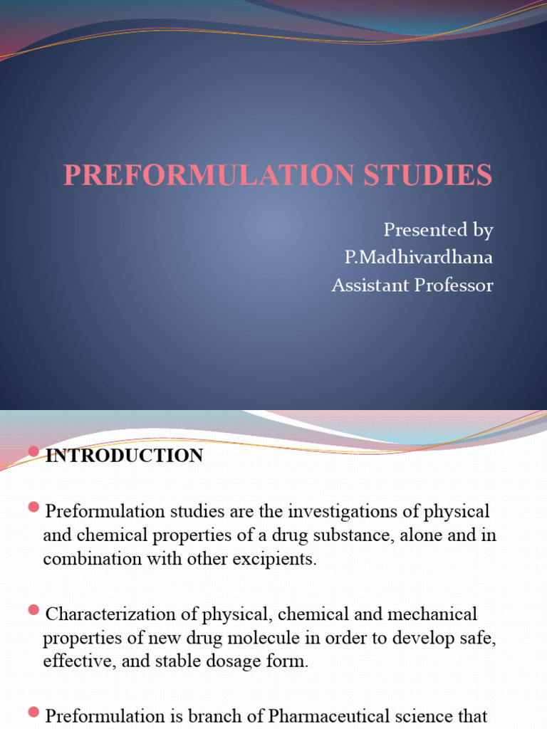 Preformulation Studies in Pharmacy | PDF | Density | Crystal