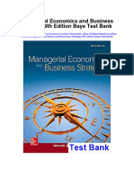 Managerial Economics and Business Strategy 9th Edition Baye Test Bank