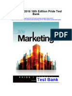 Marketing 2016 18th Edition Pride Test Bank