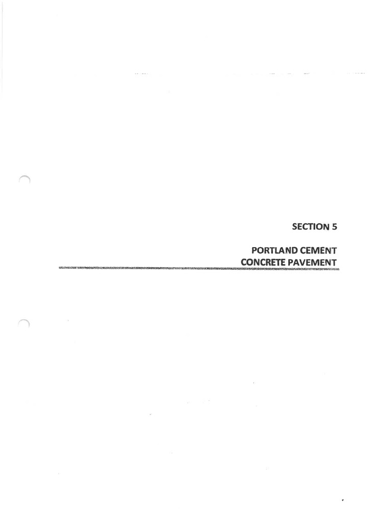Section 5 - Portland Cement Concrete Pavement | PDF