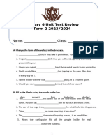 P6 ENGLISH (Unit Test REVIEW Term 2 - 2023-2024)