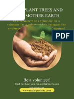Green and Yellow Modern Tree Planting Poster