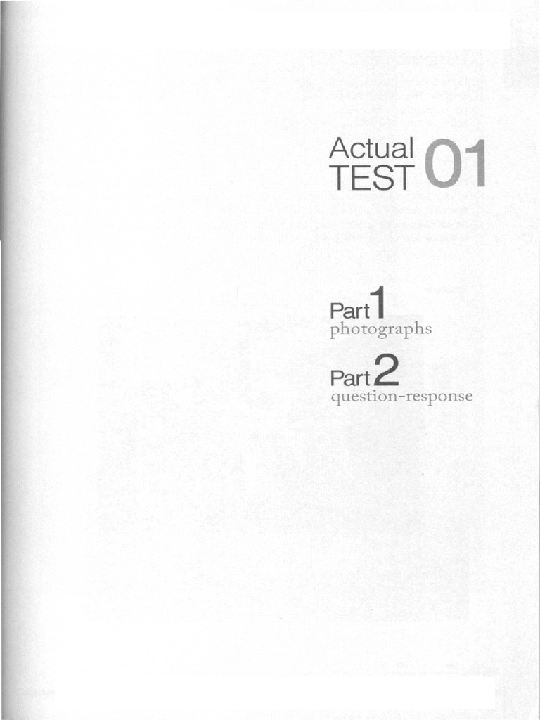 Tomato TOEIC Compact Part 1 & 2 - TEST 1 | PDF