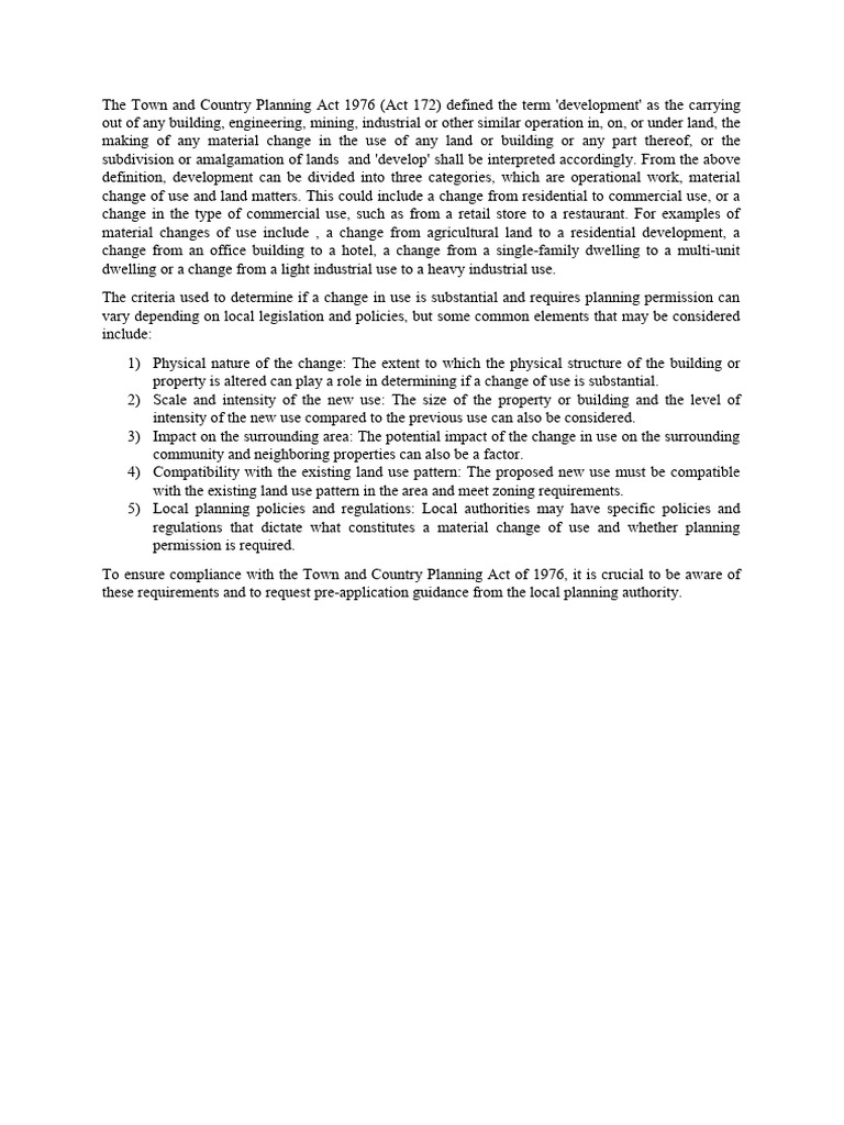 Planning Law (Quiz) PDF Building Policy