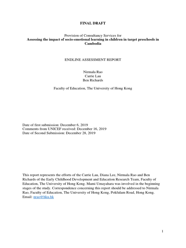 Final Draft: Nrao@hku - HK | PDF | Early Childhood Education | Child ...