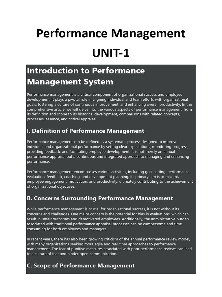 Performance Management Essentials | PDF | Business