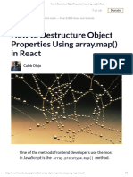 How To Destructure Object Properties Using Array - Map in React