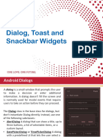 Lesson 5 - Supplement 3 - Dialogs, Toast and Snackbar