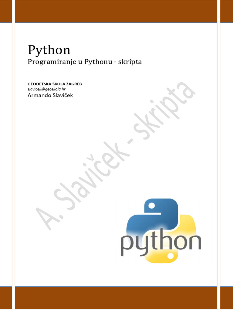 A Slavicek PYTHON-skripta 2019 | PDF