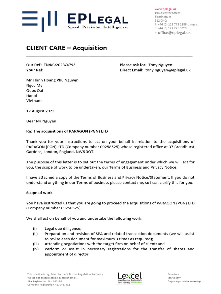Client Engagement Terms | PDF | Cheque | Money Laundering