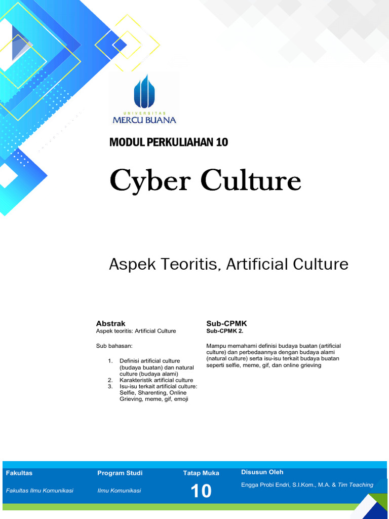Modul 10 Cyber Culture | PDF