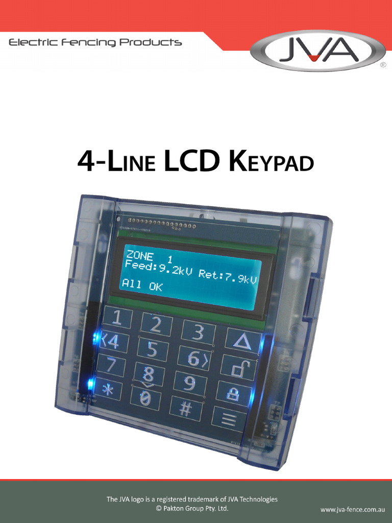 PTE0240 4-Line Keypad Manual | PDF