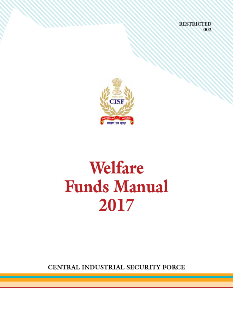 Cisf Welfare Funds Manual 2017 Download Free PDF Loans Cheque