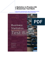 Business Statistics in Practice 6th Edition Bowerman Test Bank