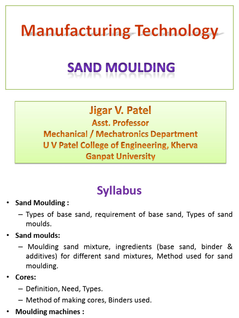 Sand Moulding | PDF | Silicon Dioxide | Procedural Knowledge