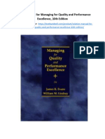Solution Manual For Managing For Quality and Performance Excellence 10th Edition