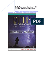 Calculus Early Transcendentals 11th Edition Anton Solutions Manual
