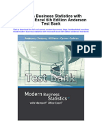 Modern Business Statistics With Microsoft Excel 6th Edition Anderson Test Bank