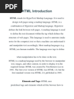 HTML Introduction