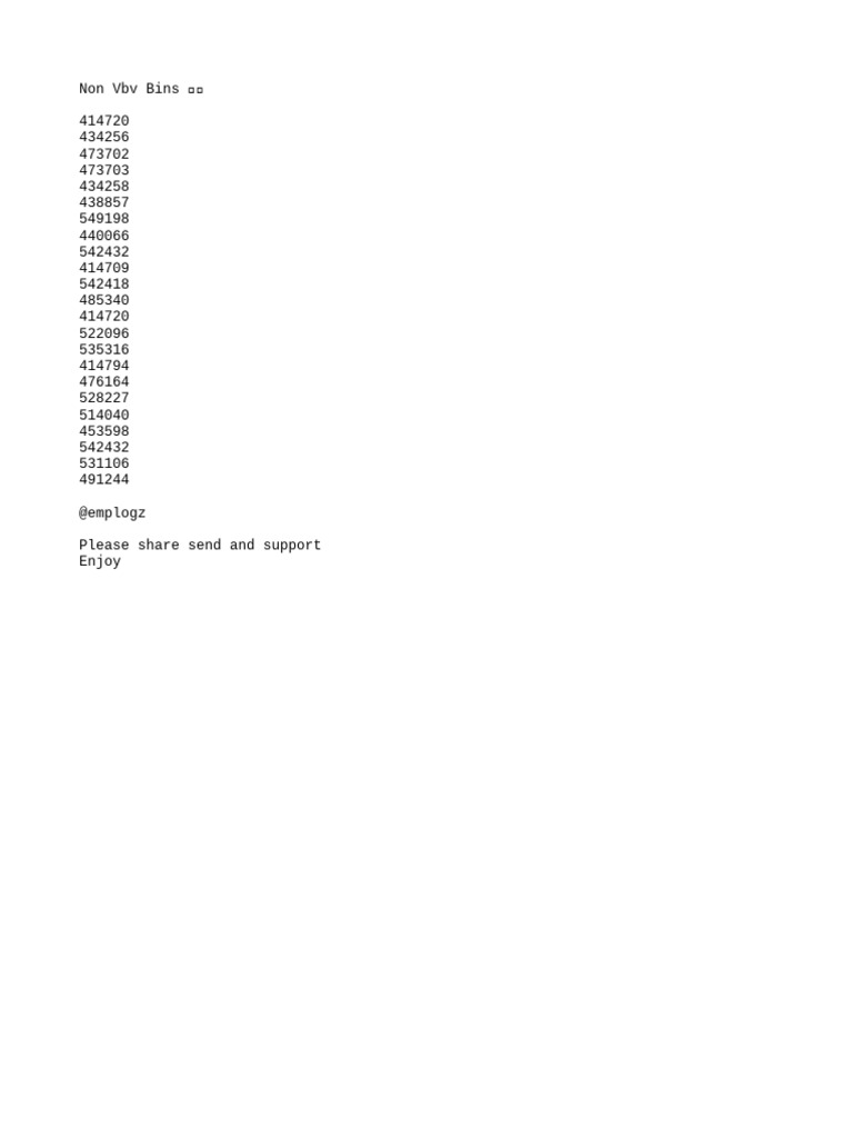 Non VBV Bins ?? PDF