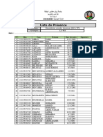 Liste de Présence: Date