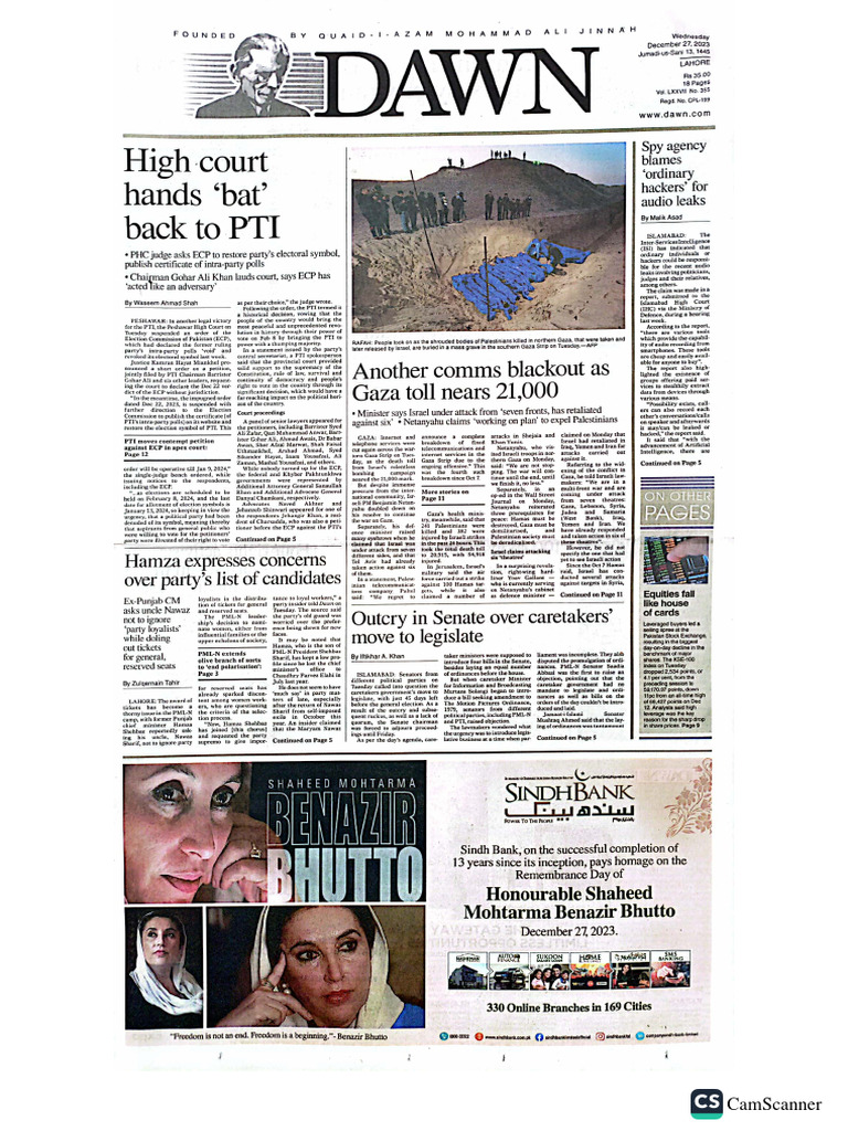 DAWN Newspaper 27 Dec 2023 PDF