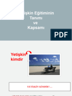 Yetişkin Eğitimi Tanımı Ve Kapsamı