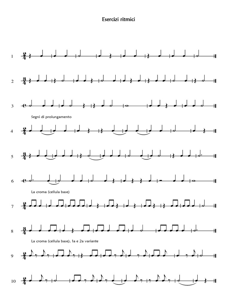 Esercizi Ritmici PDF 2 | PDF